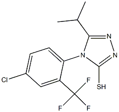 4-[4-chloro-2-(trifluoromethyl)phenyl]-5-(propan-2-yl)-4H-1,2,4-triazole-3-thiol 结构式