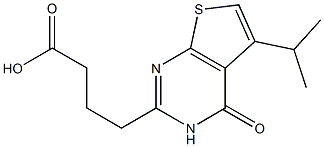 4-[4-oxo-5-(propan-2-yl)-3H,4H-thieno[2,3-d]pyrimidin-2-yl]butanoic acid Structure