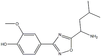 4-[5-(1-amino-3-methylbutyl)-1,2,4-oxadiazol-3-yl]-2-methoxyphenol