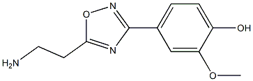 4-[5-(2-aminoethyl)-1,2,4-oxadiazol-3-yl]-2-methoxyphenol,,结构式