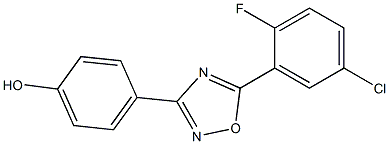 4-[5-(5-chloro-2-fluorophenyl)-1,2,4-oxadiazol-3-yl]phenol Structure