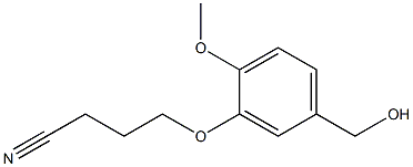 4-[5-(hydroxymethyl)-2-methoxyphenoxy]butanenitrile 化学構造式