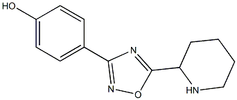 4-[5-(piperidin-2-yl)-1,2,4-oxadiazol-3-yl]phenol Struktur