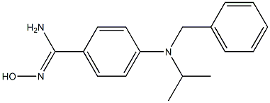 4-[benzyl(propan-2-yl)amino]-N'-hydroxybenzene-1-carboximidamide,,结构式