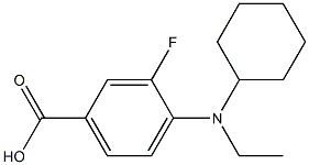 4-[cyclohexyl(ethyl)amino]-3-fluorobenzoic acid Structure