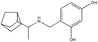 4-{[(1-{bicyclo[2.2.1]heptan-2-yl}ethyl)amino]methyl}benzene-1,3-diol Structure