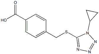 4-{[(1-cyclopropyl-1H-tetrazol-5-yl)thio]methyl}benzoic acid 化学構造式