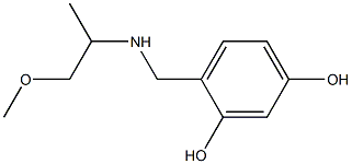 4-{[(1-methoxypropan-2-yl)amino]methyl}benzene-1,3-diol 结构式