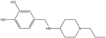 4-{[(1-propylpiperidin-4-yl)amino]methyl}benzene-1,2-diol Struktur