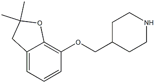 4-{[(2,2-dimethyl-2,3-dihydro-1-benzofuran-7-yl)oxy]methyl}piperidine,,结构式