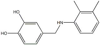 4-{[(2,3-dimethylphenyl)amino]methyl}benzene-1,2-diol,,结构式