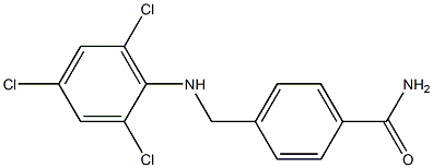 4-{[(2,4,6-trichlorophenyl)amino]methyl}benzamide Structure