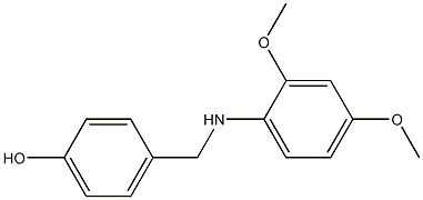 4-{[(2,4-dimethoxyphenyl)amino]methyl}phenol 结构式