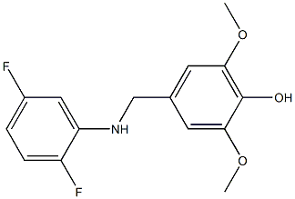 4-{[(2,5-difluorophenyl)amino]methyl}-2,6-dimethoxyphenol,,结构式