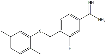 4-{[(2,5-dimethylphenyl)sulfanyl]methyl}-3-fluorobenzene-1-carboximidamide