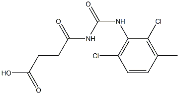 4-{[(2,6-dichloro-3-methylphenyl)carbamoyl]amino}-4-oxobutanoic acid,,结构式