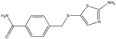 4-{[(2-amino-1,3-thiazol-5-yl)thio]methyl}benzamide 结构式