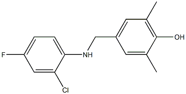 4-{[(2-chloro-4-fluorophenyl)amino]methyl}-2,6-dimethylphenol