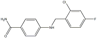 4-{[(2-chloro-4-fluorophenyl)methyl]amino}benzamide Structure