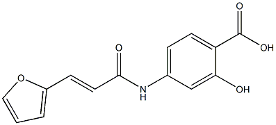 4-{[(2E)-3-(2-furyl)prop-2-enoyl]amino}-2-hydroxybenzoic acid Structure