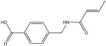 4-{[(2E)-but-2-enoylamino]methyl}benzoic acid 化学構造式