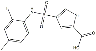 4-{[(2-fluoro-4-methylphenyl)amino]sulfonyl}-1H-pyrrole-2-carboxylic acid Struktur