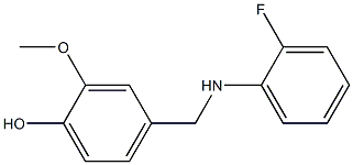 4-{[(2-fluorophenyl)amino]methyl}-2-methoxyphenol Struktur