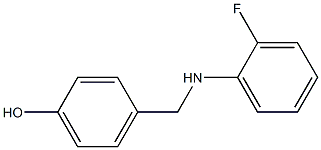 4-{[(2-fluorophenyl)amino]methyl}phenol 化学構造式