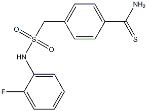 4-{[(2-fluorophenyl)sulfamoyl]methyl}benzene-1-carbothioamide Struktur