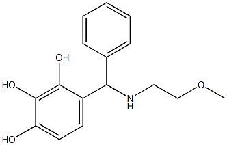 4-{[(2-methoxyethyl)amino](phenyl)methyl}benzene-1,2,3-triol|