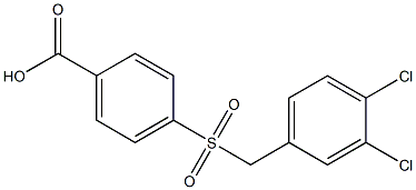 4-{[(3,4-dichlorophenyl)methane]sulfonyl}benzoic acid Struktur