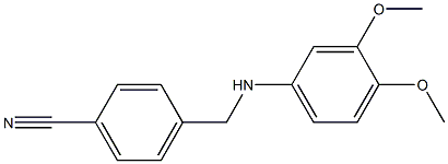 4-{[(3,4-dimethoxyphenyl)amino]methyl}benzonitrile,,结构式