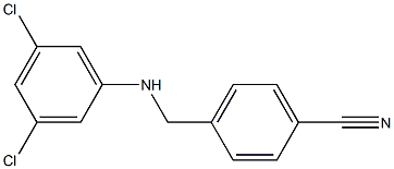 4-{[(3,5-dichlorophenyl)amino]methyl}benzonitrile 化学構造式