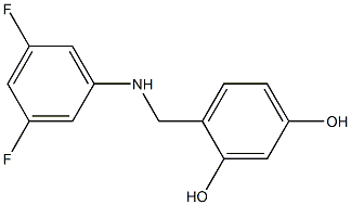 4-{[(3,5-difluorophenyl)amino]methyl}benzene-1,3-diol Structure