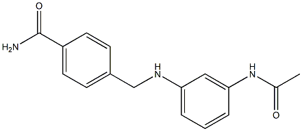 4-{[(3-acetamidophenyl)amino]methyl}benzamide Structure