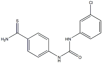 4-{[(3-chlorophenyl)carbamoyl]amino}benzene-1-carbothioamide Structure