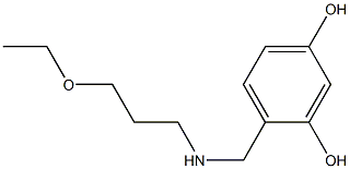 4-{[(3-ethoxypropyl)amino]methyl}benzene-1,3-diol Structure