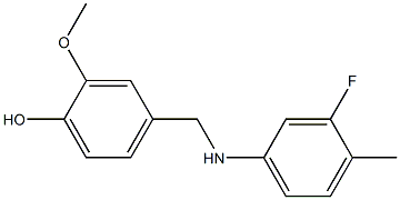 4-{[(3-fluoro-4-methylphenyl)amino]methyl}-2-methoxyphenol Structure