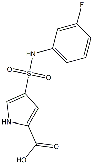 4-{[(3-fluorophenyl)amino]sulfonyl}-1H-pyrrole-2-carboxylic acid 化学構造式