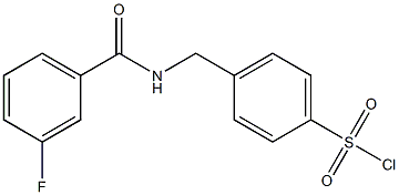 4-{[(3-fluorophenyl)formamido]methyl}benzene-1-sulfonyl chloride 化学構造式