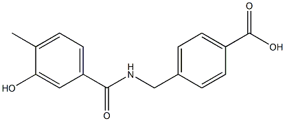 4-{[(3-hydroxy-4-methylphenyl)formamido]methyl}benzoic acid,,结构式
