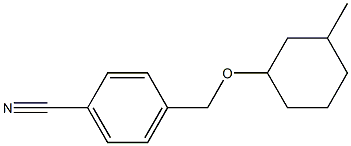 4-{[(3-methylcyclohexyl)oxy]methyl}benzonitrile Structure