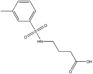 4-{[(3-methylphenyl)sulfonyl]amino}butanoic acid 化学構造式