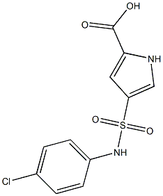 4-{[(4-chlorophenyl)amino]sulfonyl}-1H-pyrrole-2-carboxylic acid Structure