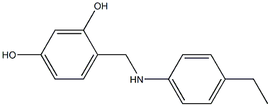 4-{[(4-ethylphenyl)amino]methyl}benzene-1,3-diol 化学構造式