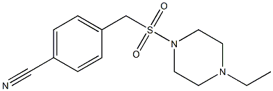 4-{[(4-ethylpiperazine-1-)sulfonyl]methyl}benzonitrile 化学構造式