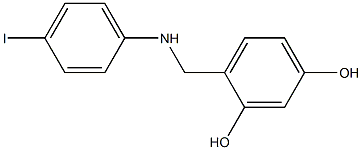 4-{[(4-iodophenyl)amino]methyl}benzene-1,3-diol Struktur