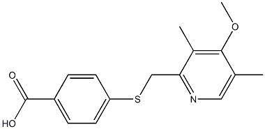4-{[(4-methoxy-3,5-dimethylpyridin-2-yl)methyl]sulfanyl}benzoic acid Structure