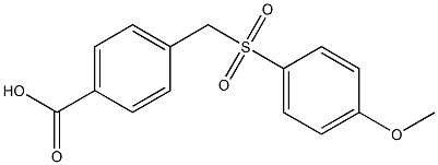 4-{[(4-methoxybenzene)sulfonyl]methyl}benzoic acid Struktur