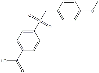 4-{[(4-methoxyphenyl)methane]sulfonyl}benzoic acid Struktur